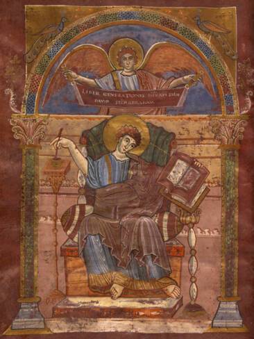 Evangiles de Saint-Riquier_BM Abbeville_ ms. 4, f. 17 v_saint Matthieu.jpg