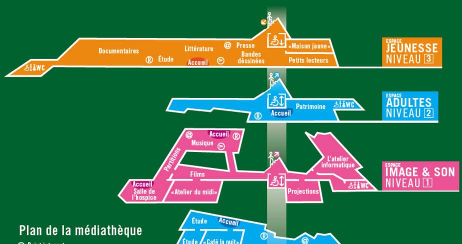 Plan de la médiathèque