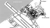 Aéroport Marseille-Provence - Marignane, plan d'ensemble de l'aéroport