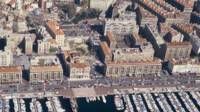 Immeubles du quai du port - Marseille, vue aérienne