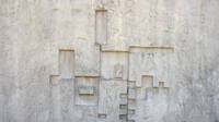Lycée agricole François Pétrarque - Avignon, plan de l'édifice : bas relief en ciment moulé