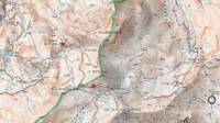 Ouvrage de Restefond - Jausiers, plan de situation d'après la carte IGN 3539