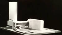Maquette du projet de Mailly - la tour monumentale du centre administratif