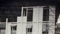 Vue de la maquette, échelle 1, de l’Unité d’habitation de Toulon. Façade sud