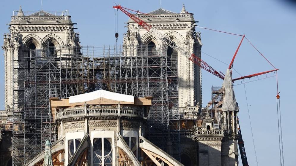 Notre-Dame de Paris avril 2019 : opération d’urgence et sécurisation de l’édifice  © David Bordes / DRAC Île-de-France