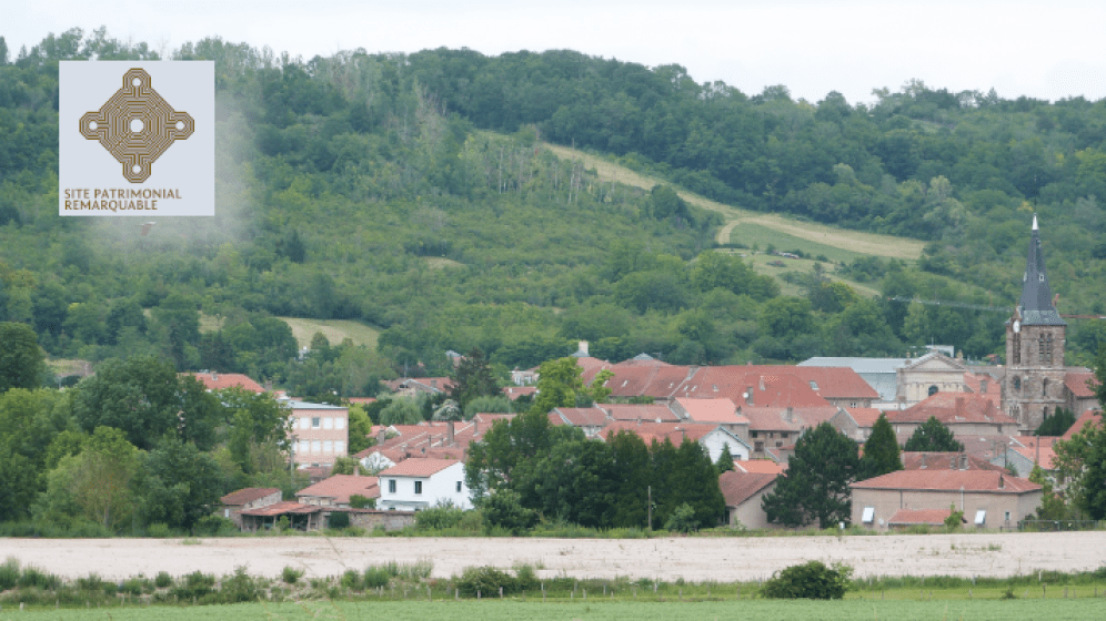 Vue sur la commune de Vic-sur-Seille