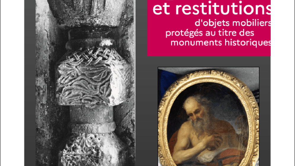 Couverture du bilan 2022 des Vols, disparitions, dégradations et restitutions d’objets mobiliers protégés au titre des monuments historiques