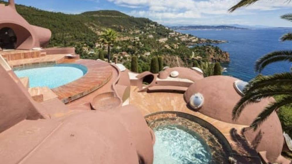 France, Alpes Maritimes, Theoule sur Mer, Palais Bulles by architect Antti Lovag, home of Pierre Cardin.jpg