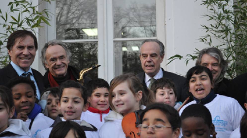 Les enfants de l'orchestre de l'école Henri Wallon de Dammarie-lès-Lys