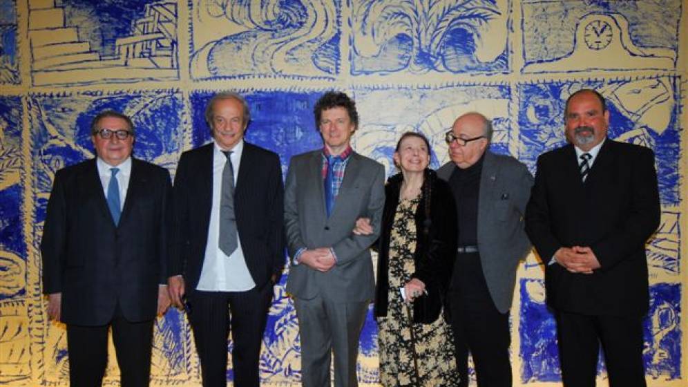 Jorge Lavelli, Patrick Chesnais, Michel Gondry, Magali Noël, Jean-Laurent Cochet et Mourad Ben Turkia