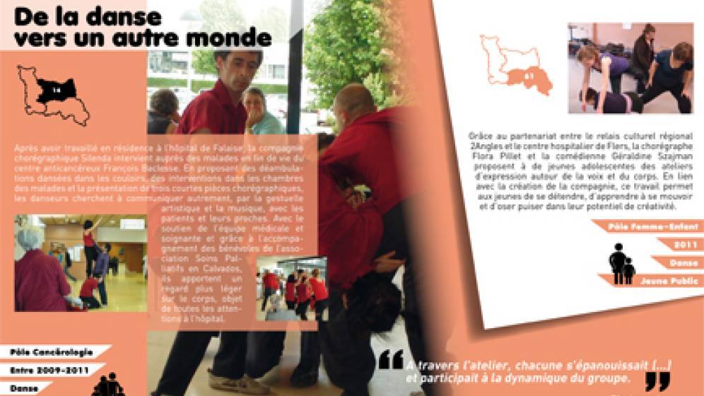 Une page de document présentant les 10 ans du réseau Culture-Santé en Basse-Normandie
