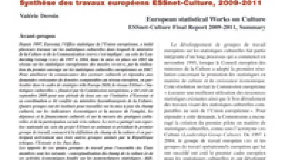 Approche statistique européenne de la culture