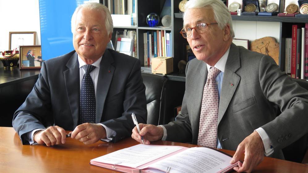 Charles de Croisset, président de la Fondation du patrimoine, et Jean-François Roubaud, président de la CGPME