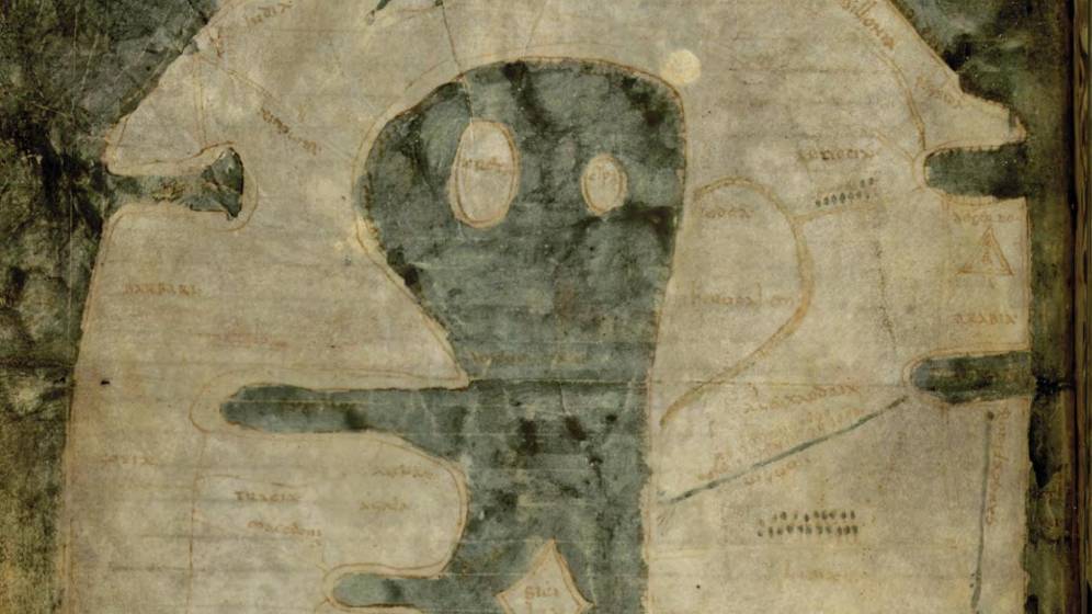 Détail de la Mappa mundi