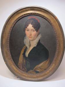 JB Couvelet (Charleville 1772- Mézières 1830). Portrait d’Antoinette Papillon de Sannois (1812), épouse d'Alexandre Godart. Musée de Charleville-Mézières