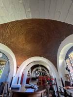 Case dont le dôme a été réalisé en brique de terre crue