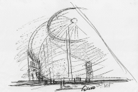 croquis de la Bourse de Paris par Tadao Ando