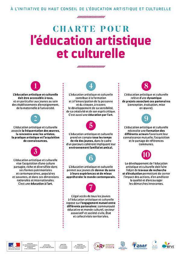 Présentation de la charte pour l'éducation artistique et culturelle