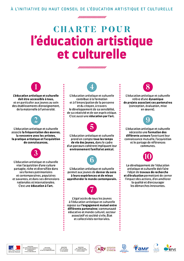 Présentation de la charte pour l'éducation artistique et culturelle