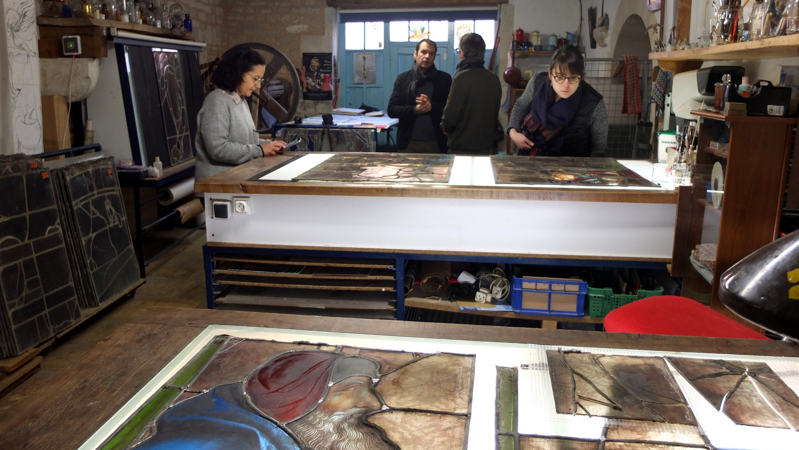 Première étape De La Restauration Des Vitraux Darnaut De - 